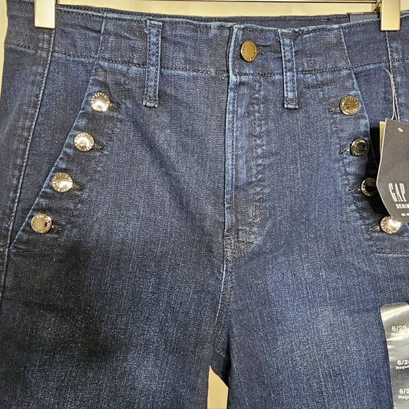 NWT Gap High Rise True Skinny Sailor Ankle Jeans - Picture 6 of 11